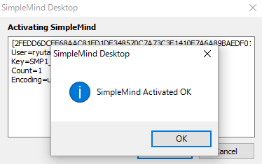 simplemind activation completed