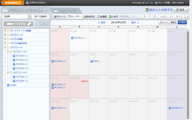 calendar mode of brabio